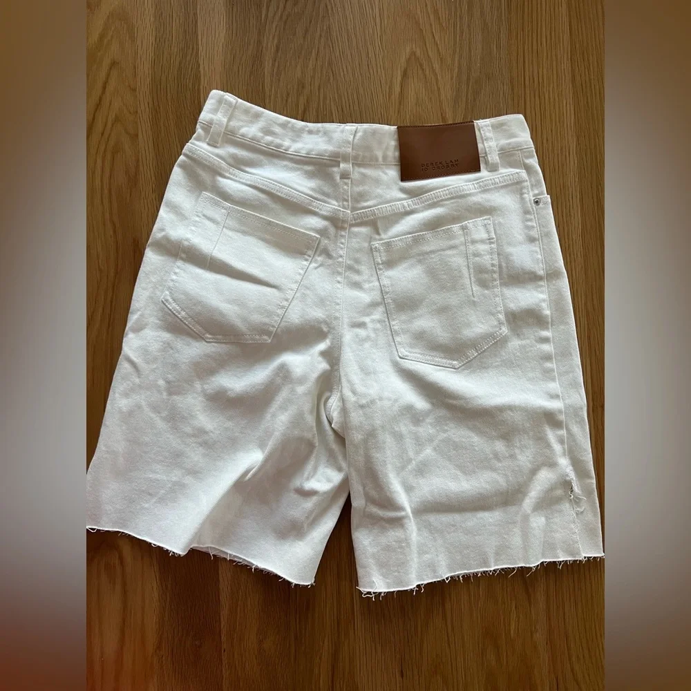 Derek Lam | NWOT Von Frayed Denim Bermuda‎ Shorts